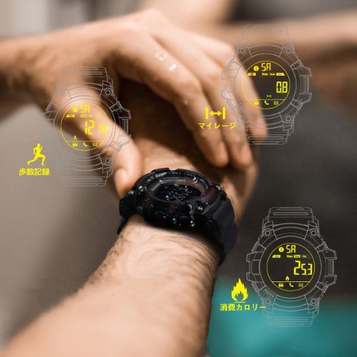 【20日限定P2倍】スマートウォッチ 日本語説明書付き 機能満載 50メートル防水 歩数計 ストップウォッチ 目覚まし時計 友人共有 リモートカメラ Twitter facebook 母の日 父の日 プレゼント - Image 3