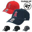 47 キャップ エンゼルス メンズ レディース クリーンナップ ロゴ CLEAN UP CAP MEN 039 S LADIES 帽子 ネイビー ブラック レッド チャコール ローキャップ メジャーリーグ ANAHEIM ANGELS