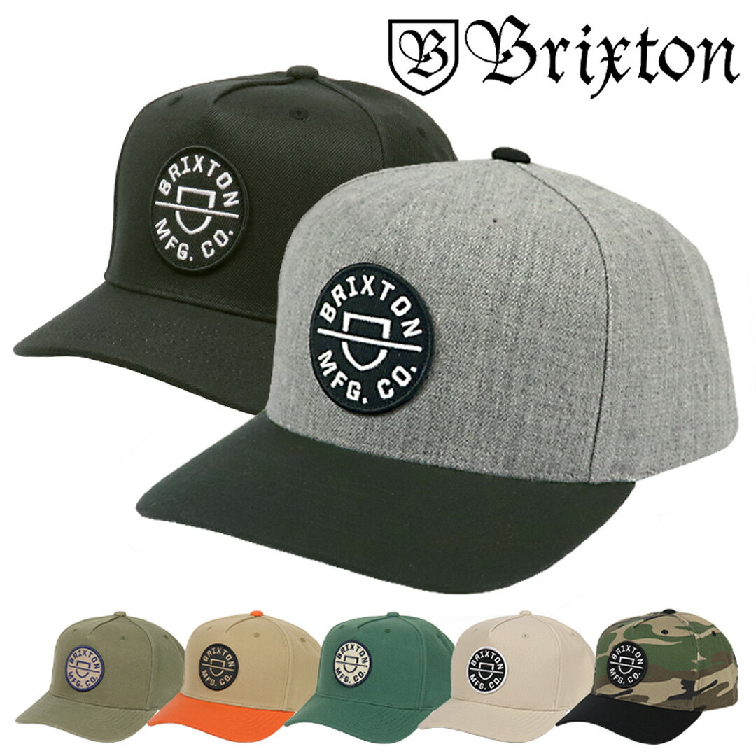 ブリクストン BRIXTON ブリクストン キャップ メンズ CREST C MP SNBK CAP 帽子 スナップバック スケーター スケートブランド