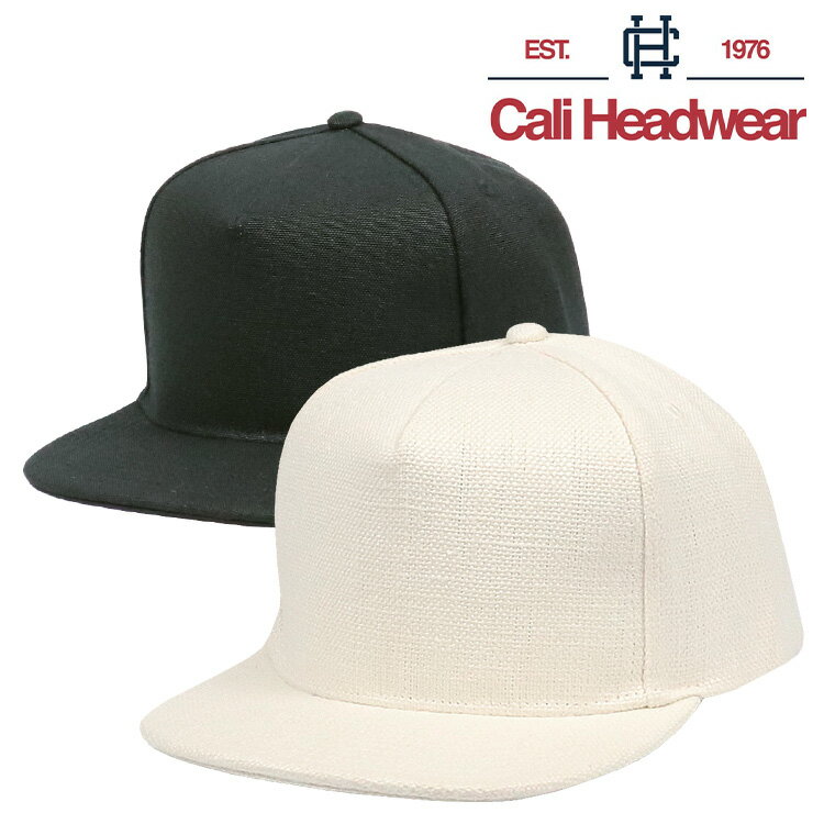 ヘンプ 帽子（メンズ） Cali Headwear カリヘッドウェア キャップ メンズ ヘンプ 大麻 無地 5パネル 帽子 スナップバック 春 夏 ストリート ブランク レディース ユニセックス