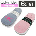 【6足セット】カルバンクライン ソックス レディース カバーソックス 靴下 CALVIN KLEIN ブランド ロゴ CK フットカバー ファッション ギフト