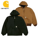 カーハート ブルゾン メンズ 【冬物セール開催中！】カーハート アクティブジャケット J140 キルティング裏地 CARHARTT ダックジャケット メンズ パーカー フード アウター ブルゾン ジャンパー トップス 冬 ファッション