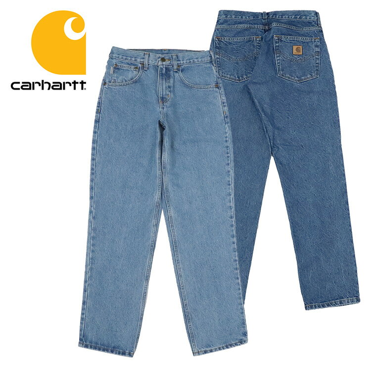 カーハート ジーンズ デニム メンズ テーパード パンツ B17 Carhartt ブランド 無地 ズボン ボトムス ジーパン リラックスフィット 定番