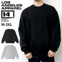ロサンゼルスアパレル ロスアパ スウェット トレーナー メンズ 14oz Los Angeles Apparel 14オンス 無地 裏起毛 ヘビーフリース アメ...
