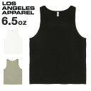 ロサンゼルスアパレル タンクトップ ノースリーブ ロスアパ Los Angeles Apparel メンズ 6.5オンス ガーメントダイ 無地 袖なし ベーシッ...