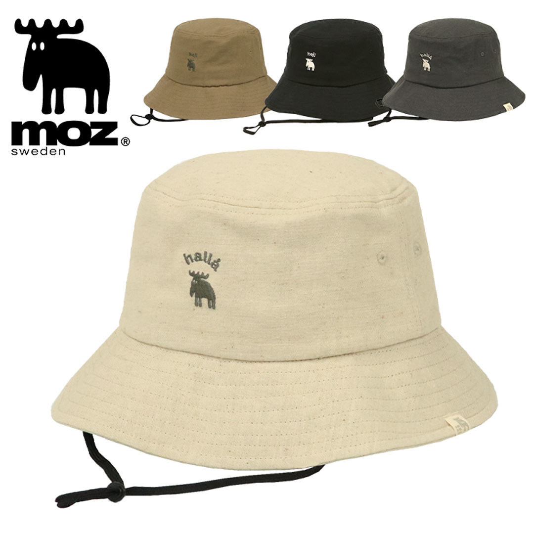 【夏物セール開催中】moz モズ ハット レディース 北欧 ロゴ ワンポイント 刺繍 帽子 バケットハット アドベンチャーハット UVケア 紫外線対策 軽量 おしゃれ 小顔 女性 ウィメンズのサムネイル