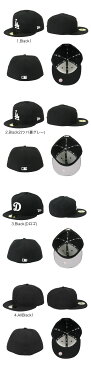 ニューエラ キャップ ドジャース 59FIFTY NEW ERA MEN'S LA ロサンゼルス・ドジャース ブラックブラック メンズ 帽子 ブランド ベースボールキャップ NEWERA メジャーリーグ キャップ 大きいサイズ ビッグサイズ 野球帽