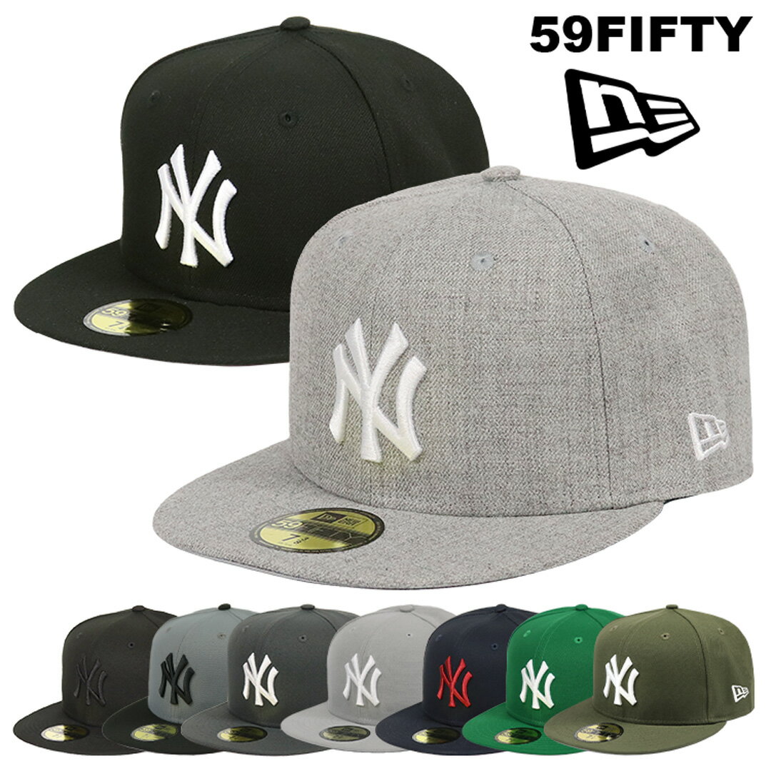 ニューエラ 帽子（メンズ） ニューエラ キャップ ニューヨーク・ヤンキース 59FIFTY NEW ERA MEN'S ブラック 黒 オールブラック NY メジャーリーグ ベースボールキャップ メンズ 帽子 人気 ブランド 大きいサイズ NEWERA