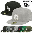 ニューエラ キャップ ニューヨーク・ヤンキース 59FIFTY NEW ERA MEN'S ブラック 黒 オールブラック NY メジャーリーグ ベースボールキャ...