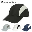 ニューハッタン ランニングキャップ メンズ レディース 無地 帽子 Newhattan 6パネル ローキャップ ツートンカラー ベルクロ スポーツ レジャー 母...