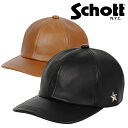 ショット 本革 キャップ メンズ レディース Schott レザー ベースボールキャップ アメカジ ブランド 帽子 男女兼用 日本製 スター スタッズ ワンポイ...