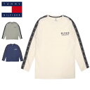 トミーヒルフィガー トレーナー ライトウェイト 薄手 メンズ TOMMY HILFIGER ブランド ロゴ ロンT ルームウェア 裏パイル クルーネック トップ...