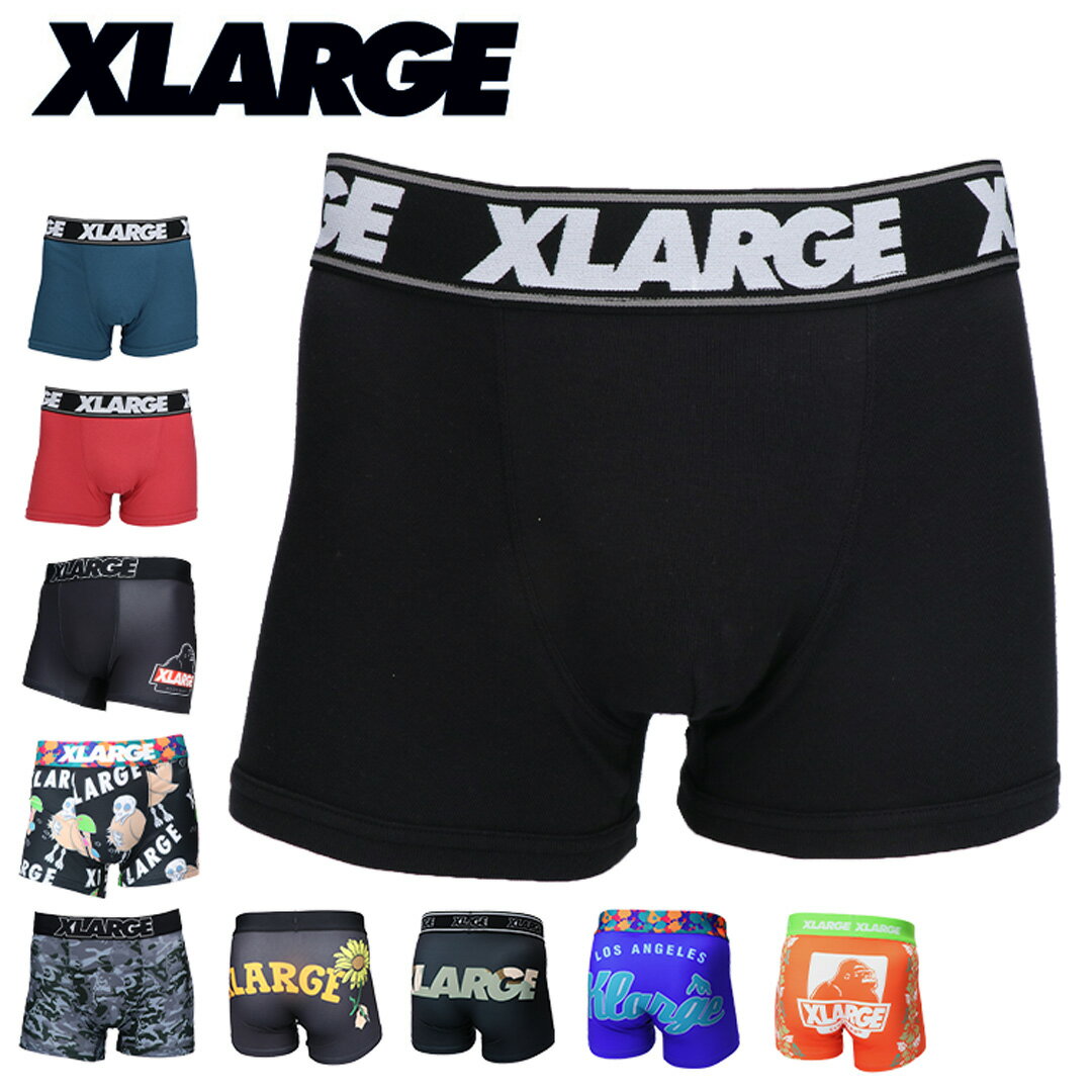 XLARGE ボクサーパンツ メンズ エクストララージ 下着 アンダーウェア ストリート ブランド オシャレ ロゴ 無地 総柄 迷彩 Los Angeles フラワー