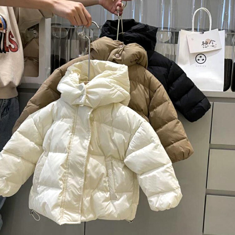 薄手 服 防寒 軽量 保温 暖かい 上着 ダウンジャケット 長袖 ベビーコート トップス プレゼント ベビー キッズ 通学 赤ちゃん 子供用 子供コート 冬 女の子 お出かけ フード付き 韓国子供服 冬服 アウター 綿入れ ダウンコートのサムネイル