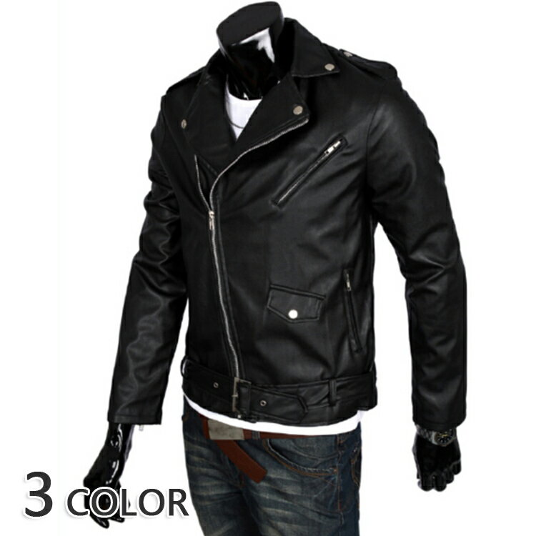 メンズ 革ジャン ライディング メンズジャケット ダブルライダースジャケット アウター シングルライダ..