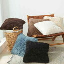 かわいい あったか プレゼント 冬 クッションカバー 背当て 腰当て シンプル ふわふわ カバー 正方形 カバー エコファー 模様替え 45×45cm 起毛 無地 秋 寝室 洗える ファークッションカバー おしゃれ ギフト 北欧 フェイクファー シャギー ピロー リビング