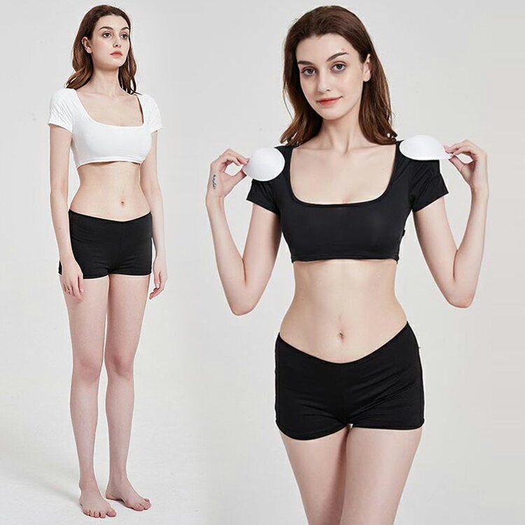 楽天a1cleanonlineshopパワーショルダー ショルダーパッド なで肩 へそ出し 下着 スタイルアップ 肩パット付き 補整下着 高低差 取り外し可能 ストレスフリー 半袖 トップス シンプル 肩対策 インナーシャツ スクエアネック 肩パッド付きインナー レディース 女性用 無地 肩パッド付き