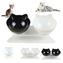 えさ 食べやすい フードボウル ごはん皿 ペット用品 猫ボウルセペットボウルスタンドセット 傾斜 猫 えさ入れ お水入れ ペット食器 小型犬用 首や腰の負担を軽...