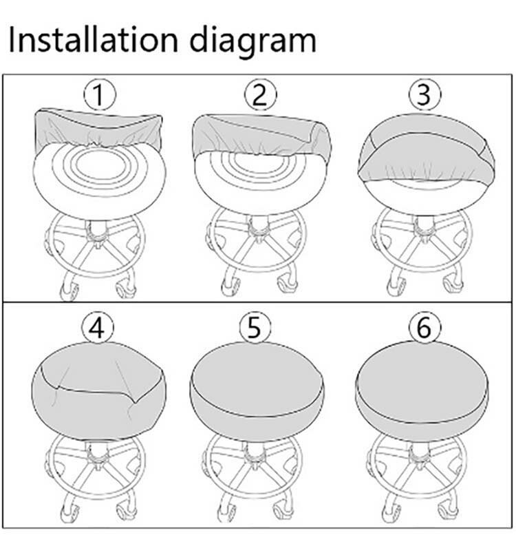 座面カバー スツールカバー PUレザー 1枚入り エステスツールカバー 丸椅子カバー 診察椅子 カバー キャスタースツールカバー 回転椅子カバー 昇降式 カットチェアカバー 2
