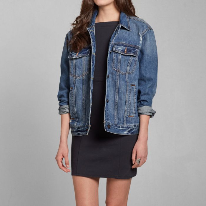 【送料無料】Abercrombie＆Fitch アバクロ 正規品【レディース】Womens Boyfriend Denim Jacket ジージャン ボーイフレンド デニムジャケット■Medium Wash（ミディアムウォッシュ）【smtb-k】【kb】【楽天カード分割】