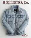 【送料無料】ホリスター HOLLISTER Co.【正規品】【メンズ】ストレッチ デストロイ デニムジャケット/Destroyed Medium Wash【あす楽対応】