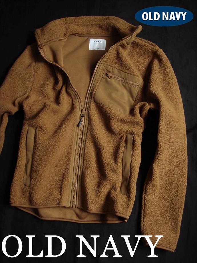 【送料無料】オールドネイビー OLD NAVY【正規品】【メンズ】Cozy Sherpa Mock-Neck Flurry Zip Jacket もこもこジャケット/Camel【あす楽対応】