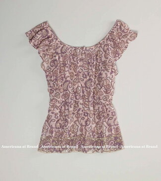 【送料無料】本物レア■アメリカンイーグル！AE Printed Ruffle Top レディース シフォンチュニック■Pink/ピンク【smtb-k】【kb】【楽天カード分割】