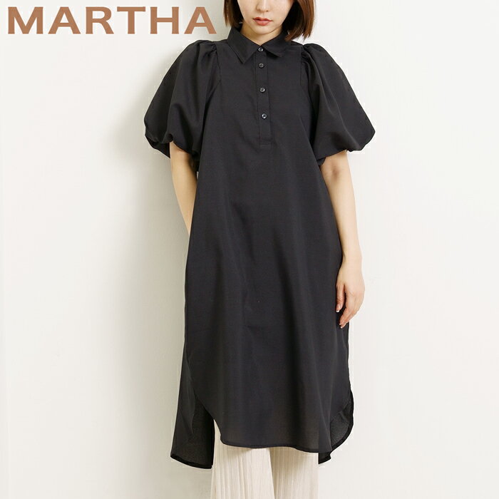 送料無料 【MARTHA】マーサ★バルーン袖スキッパーワンピース＜メーカー希望小売価格￥10,340＞ 16867 【3980円以上送料無料】