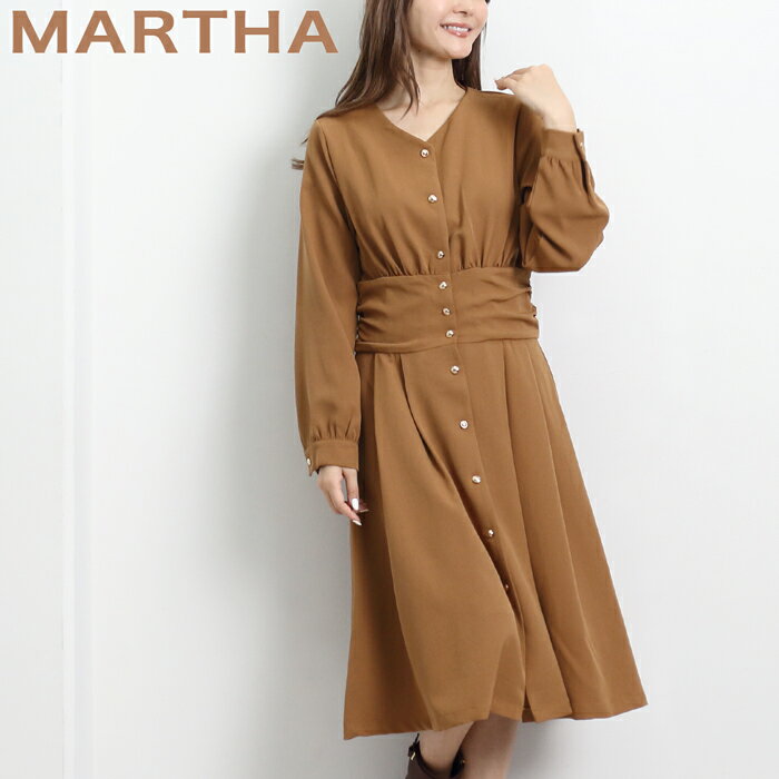 送料無料 【MARTHA】マーサ★サッシュベルト風ワンピース＜メーカー希望小売価格￥9,896＞ 26116 【3980円以上送料無料】