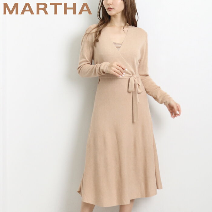 送料無料 【MARTHA】マーサ★カシュクールニットワンピース＜メーカー希望小売価格￥12,865＞ 26119 【3980円以上送料無料】