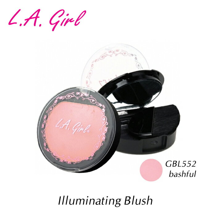 楽天アクアベース【メール便可】 エルエーガール イルミネイティングブラッシュ GBL552 bashful L.A.girl ILLUMINATING BLUSH ＜チーク・フェイスカラー＞