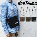 WILD THINGS ワイルドシングス サコッシュ 全3色 WT-380-3006 斜め掛けバッグ ショルダーバッグ ミニショルダーバッグ 軽量 メンズ レディース 男女兼用 キーフック付 通学 通勤 おしゃれ タウンユース フェス 旅行 ポーチ