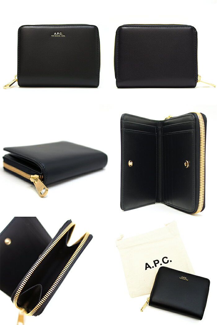 APC アーペーセー レザー ラウンドジップ 二つ折り財布 ミニ財布 全3色 PXAWV F63029 EMMANUELLE COMPACT WALLET レディーズ A.P.C.