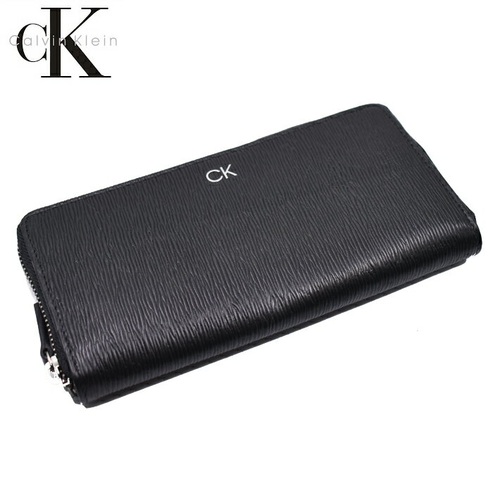 Rakuten - Calvin Klein カルバンクライン 本革レザー ラウンドファスナー長財布 ブラック 31CK190004 カルバンクライン 財布 スキミング防止 財布