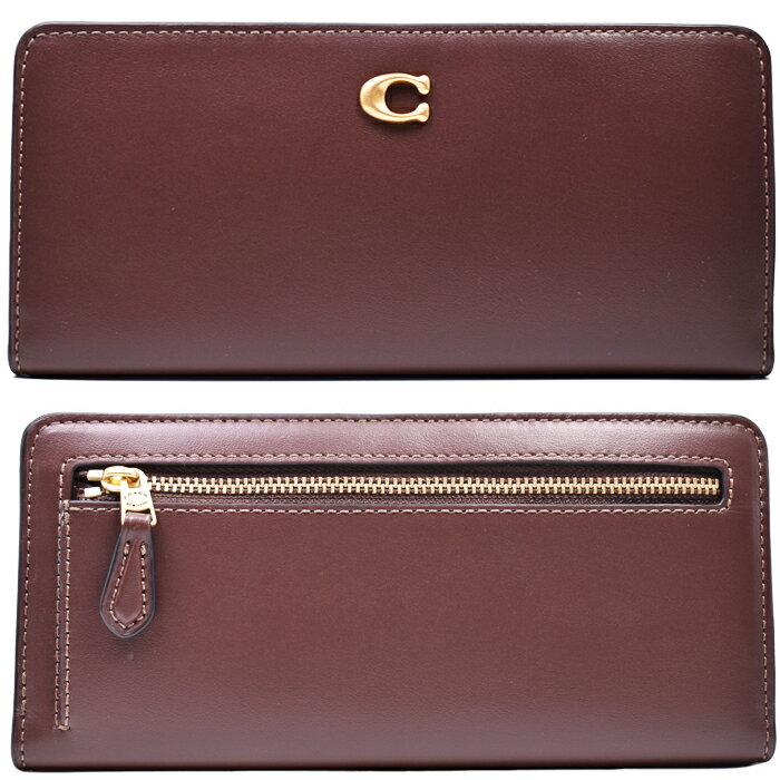 COACH コーチ 長財布 MAPLE/ブラウン CZ096 エッセンシャル スキニー ウォレット ...