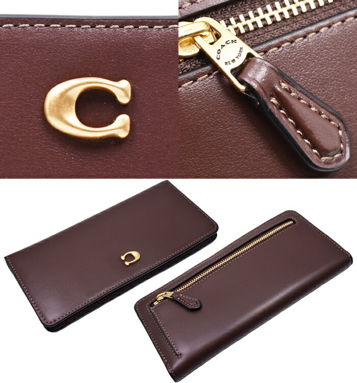 COACH コーチ 長財布 MAPLE/ブラウン CZ096 エッセンシャル スキニー ウォレット ...