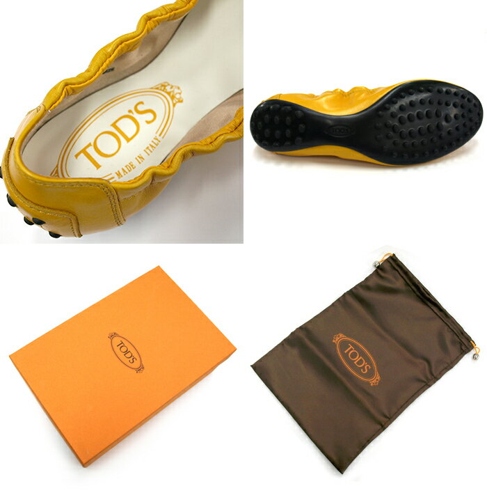 TOD'S トッズ BALLERINA DEE LACCETTO バレエシューズ パンプス ドライビングシューズ XXW0HI03460 0KE G211 イエロー