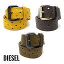 ディーゼル ベルト（メンズ） DIESEL ディーゼル ヴィンテージ加工 レザーベルト B-GROOVE BELT X03817 PR317 全3色 ディーゼル ベルト