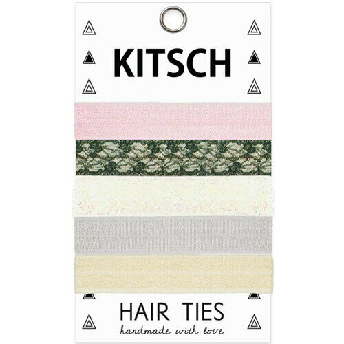  KITSCH キッチュ PRINTED&LIMITED EDITION HAIE TIES ヘアゴム 5本セット BLUSHING BRIDE