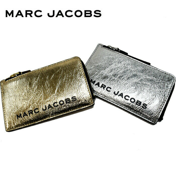 マークジェイコブス 財布（レディース） MARC JACOBS マークジェイコブス ザ メタリック ボールド スモール トップ ジップ ウォレット 全2色 L字ファスナー ミニ財布 THE BOLD S163M06FA21