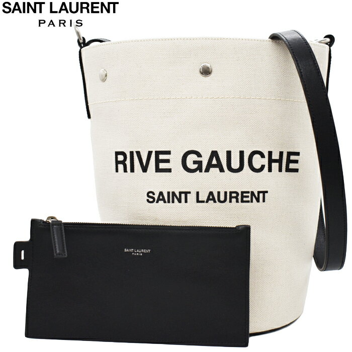 サンローラン バッグ SAINT LAURENT サンローラン バケットバッグ ショッピングバッグ アイボリー×ブラック レディース 669299 faaaz 9024 RIVE GAUCHE