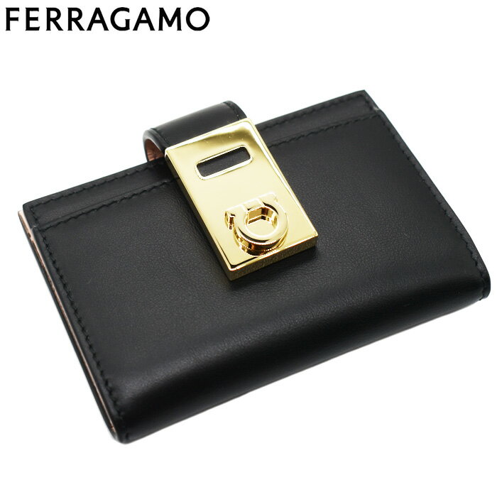 Ferragamo フェラガモ レディース カードケース 名刺入れ ブラック 220552 770880 ガンチーニ レザー フェラガモ 名刺入れのサムネイル