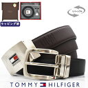 TOMMY HILFIGER トミーヒルフィガー 2バックル リバーシブルベルトセット ブラック/ブラウン (ラッピング済) 11TL08X007 父の日ギフト プレゼント用