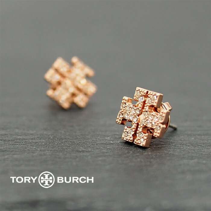 TORY BURCH トリーバーチ ピアス 53423 696 CRYSTAL LOGO STUD EARRING レディース