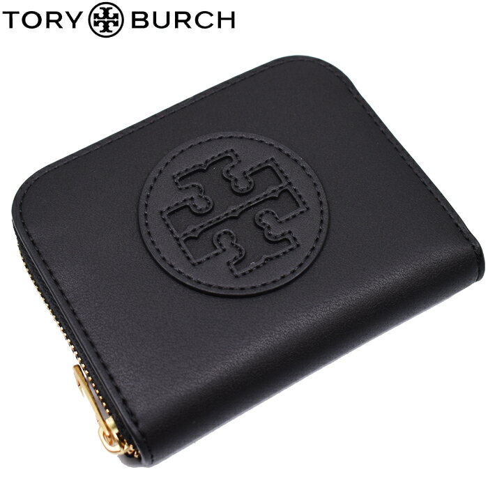 乐天商城 - TORY BURCH トリーバーチ Ella エラ ミニ財布 コインケース レディース 財布 BLACK/ブラック BIO SMALL ZIP WALLET バイオ スモール ジップ ウォレット 157505 トリーバーチ 財布 ミニウォレット ダブルT レザー