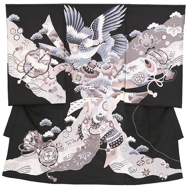 【レンタル】お宮参り 着物 レンタル お宮参り 産着 レンタル 男の子 お宮参り 産着 レンタル 男の子 お食い初め 産着 男児産着レンタル 着物 レンタル 赤ちゃん 着物 男児産着 danjiubugi aldanjiubugi 黒色 T065