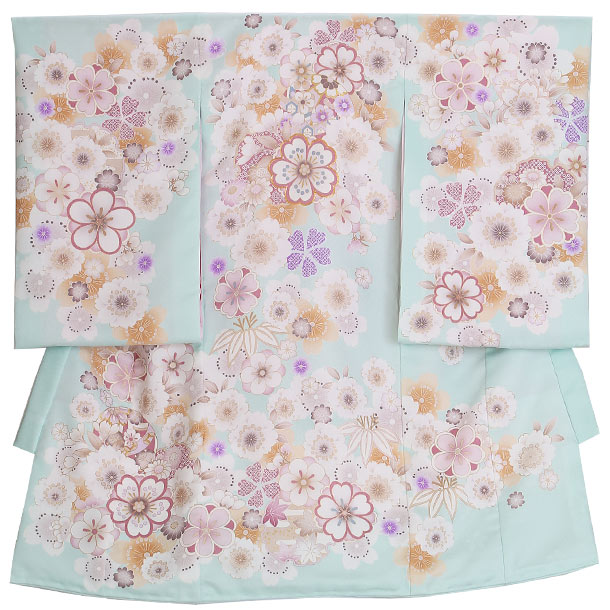 【レンタル】お宮参り 着物 レンタル お宮参り 産着 レンタル 女の子 100日祝い ベビー着物 祝着 4点セット 着物 長襦袢 帽子 よだれかけ お守り 女の子レンタル産着 女児産着 レンタル 着物レンタル 着物 U053