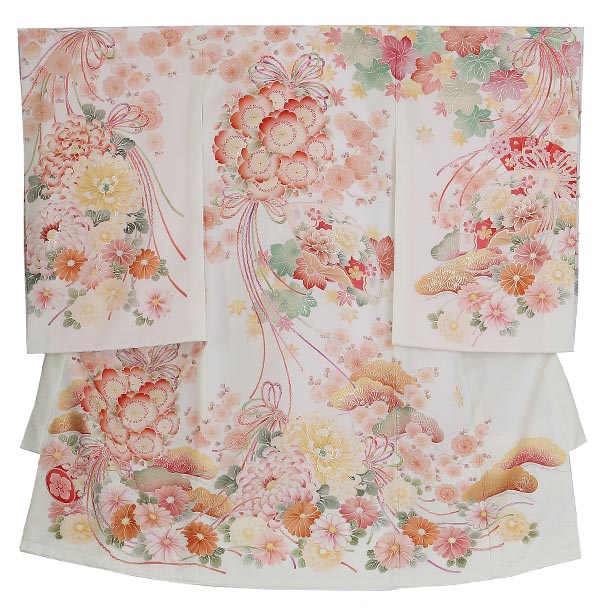 【レンタル】お宮参り 着物 レンタル お宮参り 産着 レンタル 女の子 100日祝い ベビー着物 祝着 4点セット 着物 長襦袢 帽子 よだれかけ お守り 女の子レンタル産着 女児産着 レンタル 着物レンタル 着物 jyojiubugi aljyojiubugi 白色 U063