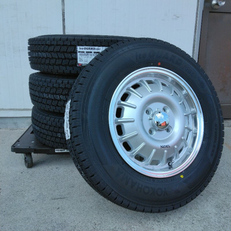 新品 スタッドレス タウンエース ライトエース タイヤホイールセット ヨコハマ アイスガード iG91 165/80R14 14インチ Noel