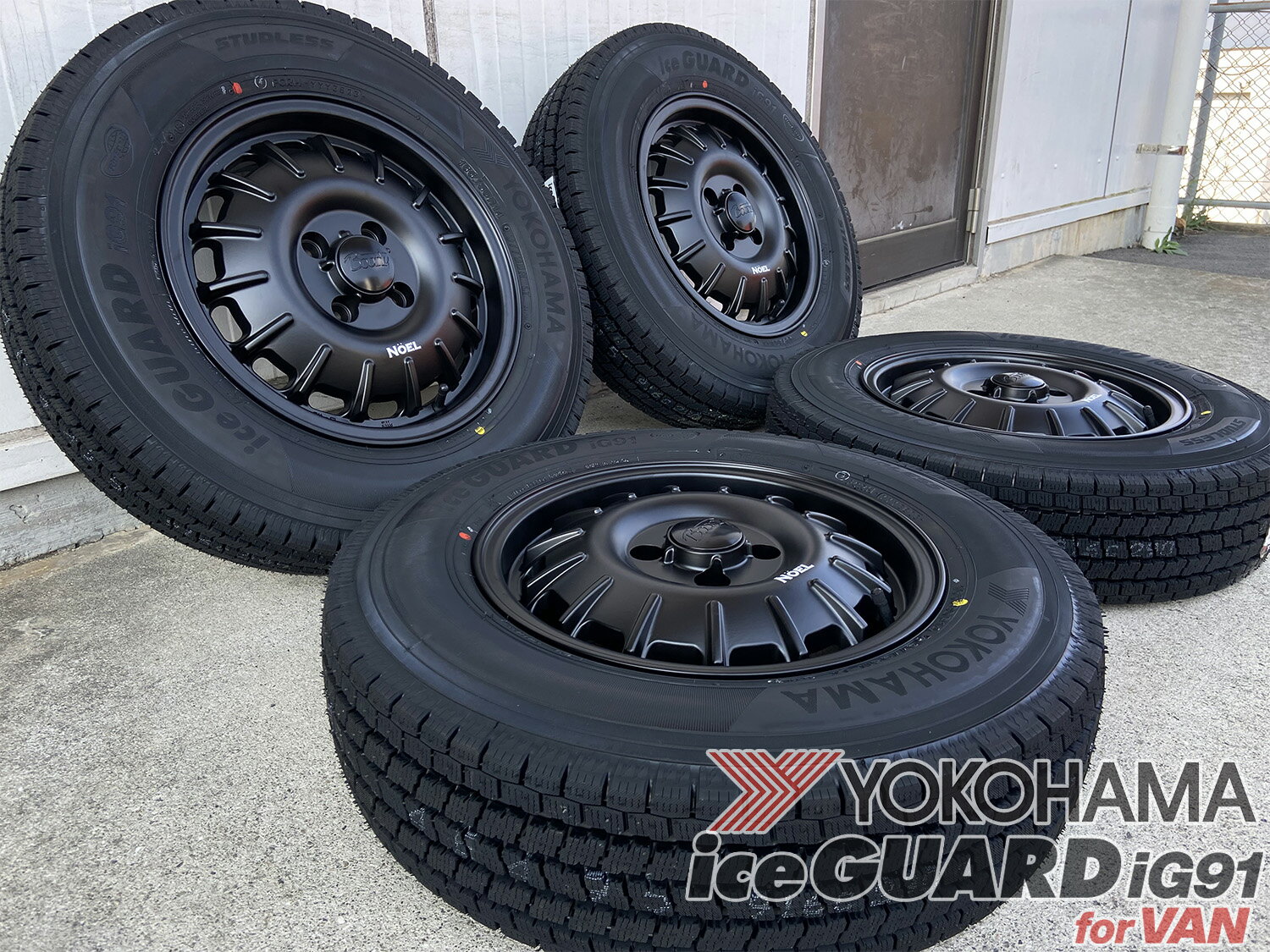 即納 165/80R14 VAN 8PR 97/95N 国産スタッドレスタイヤ ホイールセット タウンエース ライトエース 14インチ バウンティコレクション Noel ノエル ヨコハマ アイスガード IG91